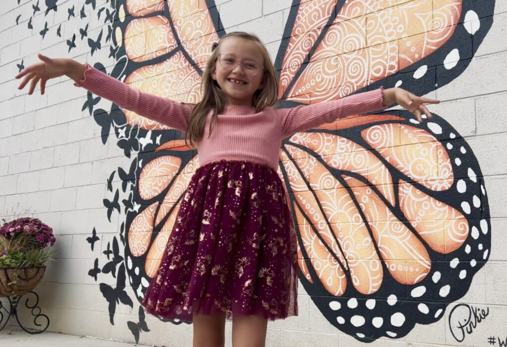 Wings of Wander Butterfly mural in downtown Sevierville